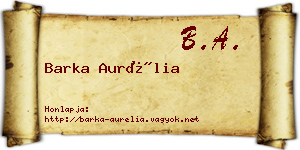 Barka Aurélia névjegykártya